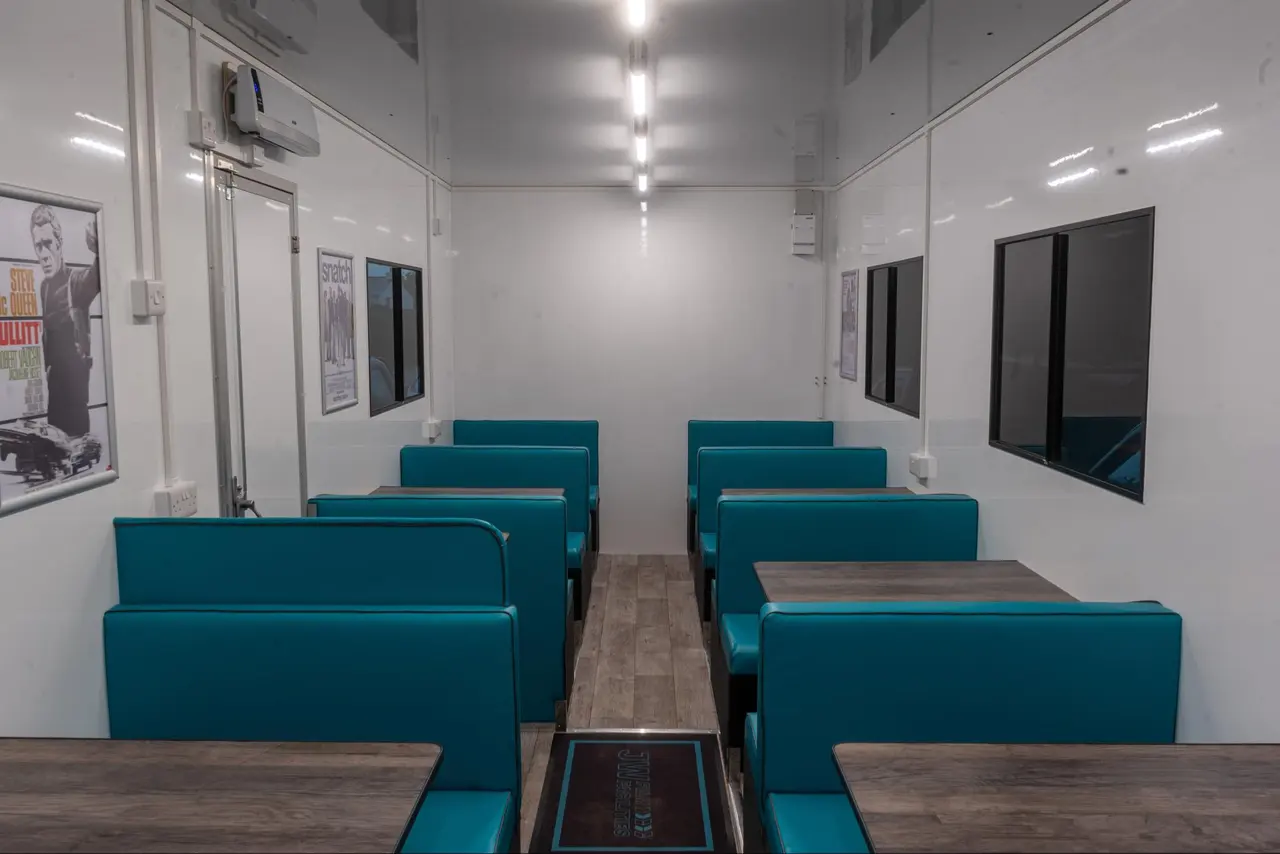 JW 36-seat dining trailer interior