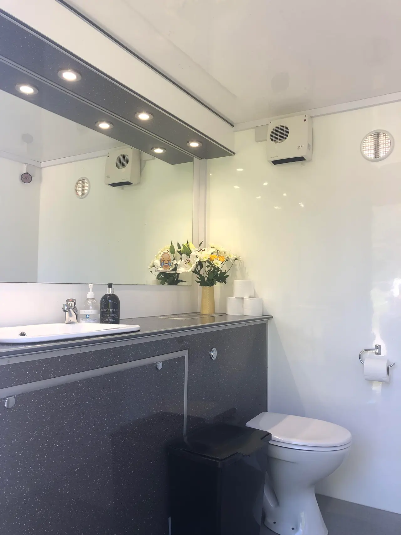 Honey Wagon 1+1 gents interior with 12V lighting